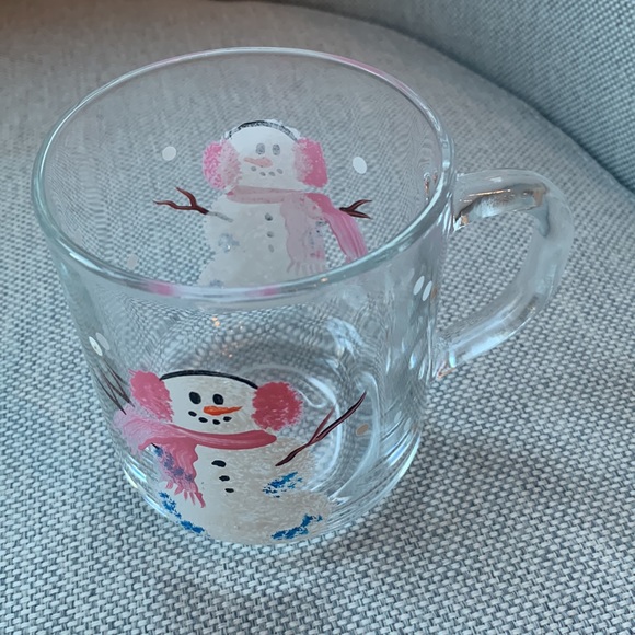 Luminarc 4 Christmas Snowman Cups/Mugs - Picture 9 of 10